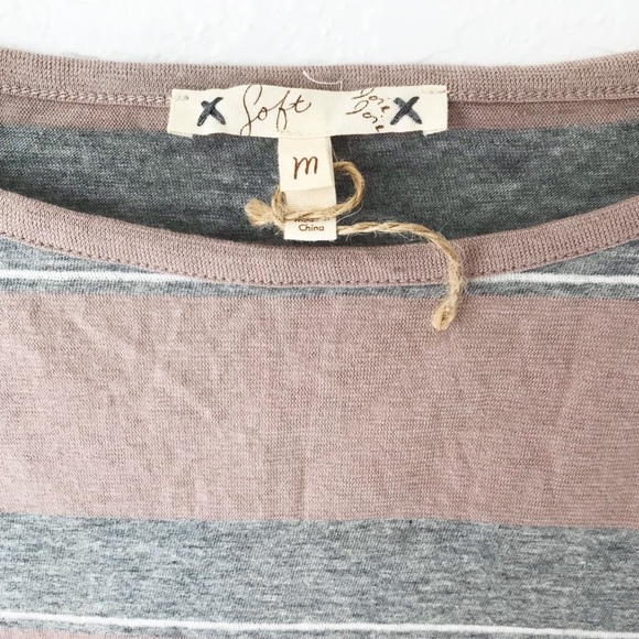 Joie Sherry Striped Scoopneck Cotton Linen Top M - Picture 3 of 7